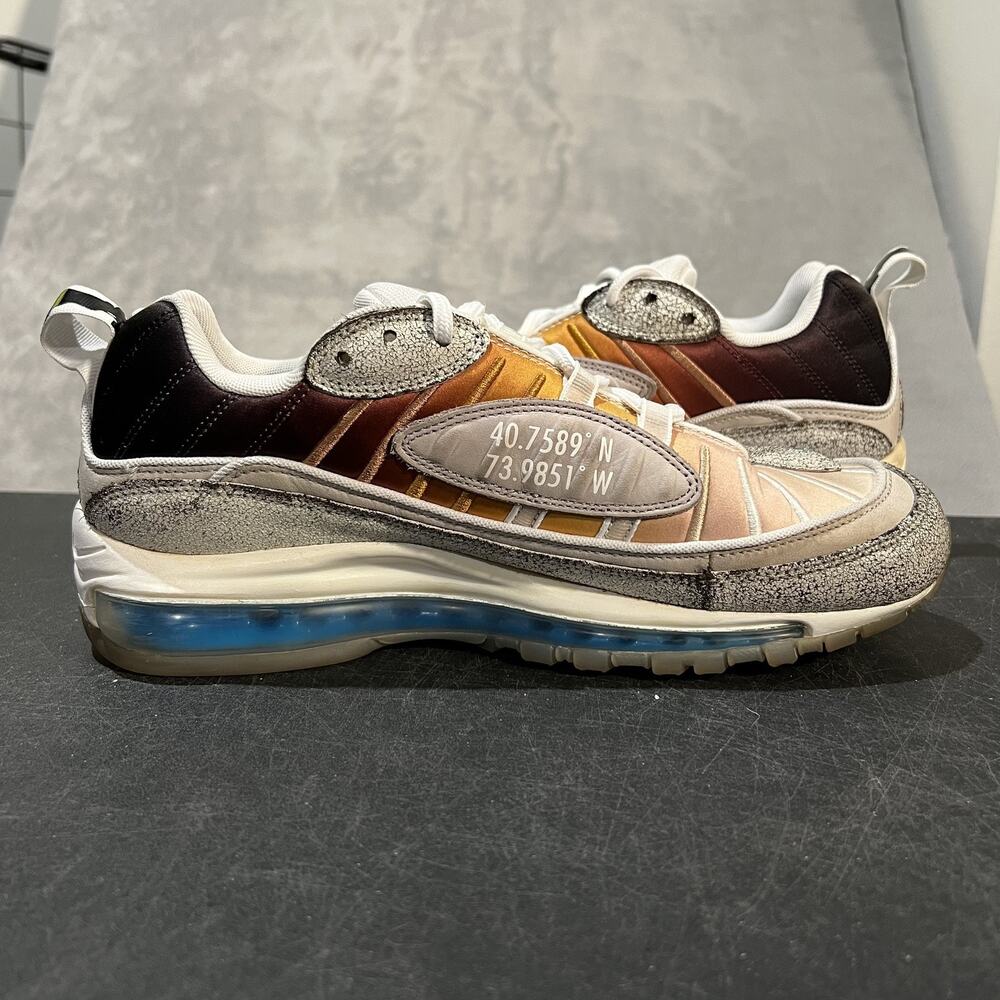 Nike Air Max 98 NYC La Mezcla 9.5 Mens Multi Color Teal Blue CI1502-001 Sneakers - Picture 6 of 9